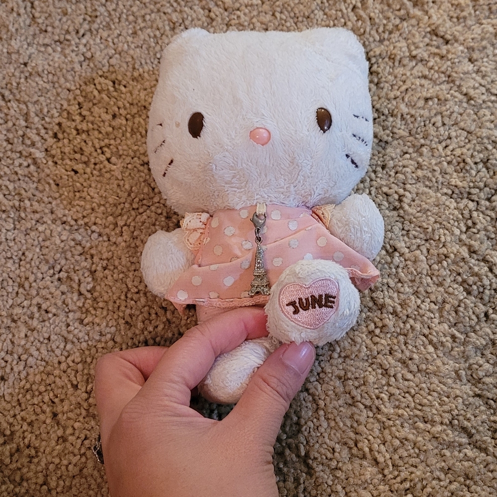 Cute White and Pink Plush Toy